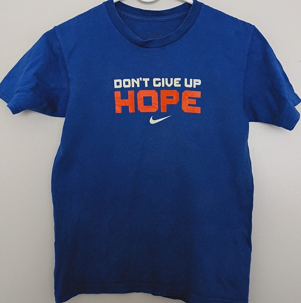 Nike Kids Blue and Orange Motivational Tee